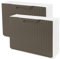 Pack de 2 zapateros en polipropileno color marron ACABADO RATTAN