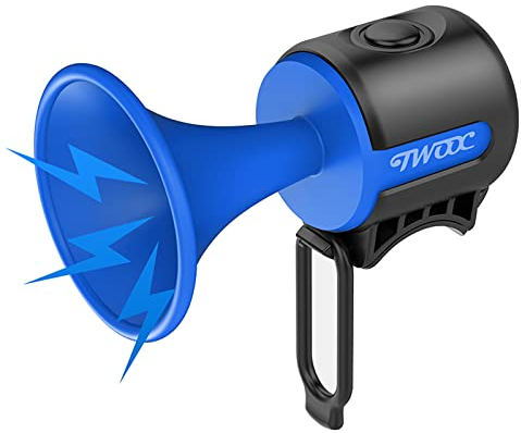 BSSOK Fahrradklingel Elektrisch Laut 100dB 1 Ton-Modus Fahrradhupe Elektrisch IPX4 Wasserdichtem für Erwachsene Kinder MTB Bike/Rennrad/BMX/Elektroroller (Blau)