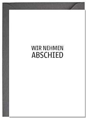 17;30 - FA60213 - Klappkarte, Trauerkarte, Wir nehmen Abschied, mit Umschlag, 10,5cm x 15cm, weiß