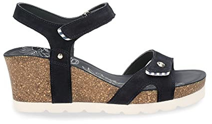 Panama Jack Damen Julia Wedge Sandal, Marino B55, 39 EU