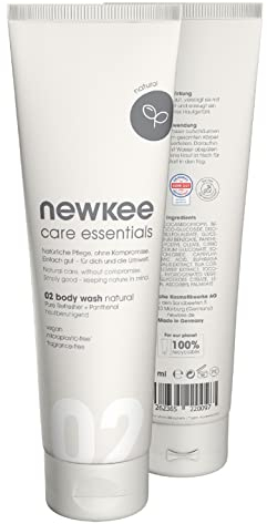newkee Duschgel natural (150ml), Vegan, ohne Parfüm, von Manuel Neuer & Angelique Kerber - Duschgel für Männer und Frauen in Reisegröße