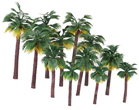 HOMSFOU 12-Teiliges Layout-Track- Für Außenbereich Naturgetreues Spielzeug Tablett Pflanze Party Weihnachtsbaum Landschaft Bastelbedarf