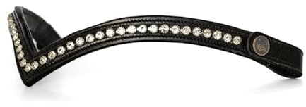 BRIDLERY Stirnriemen Texas Farbe Schwarz, Größe Warmblut