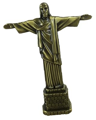 Artibetter Jesus Figuren Sammlerstücke Jesus-skulptur Weihnachten Jesus Dekor Christus Figur Miniatur Jesus Figur Weihnachten Metall Ornament Vintage Jesus Figur Reisen Brasilien Kreuzen