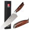 YARENH Couteau de Chef, Couteau de Cuisine Professionnel 20cm, Lame Ultra-fine en Acier Inoxydable Allemand et Poignée en Bois Antidérapante, Couteau Viande