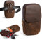 Hengwin Handy-Holster aus echtem Leder für Herren, Gürtelclip, Brieftasche, passend für iPhone 16/15/14/13 Pro Max, Samsung Galaxy S25 Plus S24 Ultra, Reise-Handytasche, Crossbody, Geldbörse,