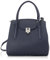 usha BLACK LABEL Women's Henkeltasche aus Leder, Marine