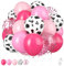 Ballons de vache, ballon rose à imprimé vache de 12 pouces, rose vif, rose pastel, confettis, ballons en latex à l'hélium rose pour anniversaire, décorations de fête à la ferme pour filles
