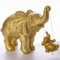 HXTNool Elefanten Deko Statue,Elefant Figuren,Babyelefantenschaukel Skulptur Geschenke,Harz Handwerk Ornamente Geschenke,Deko für BüRo,Fensterbank,Regal,Wohnung Little Deco (Gold,groß)