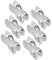Partuto 6 Pair Universal 6 7 8 Speed Bike Chain Link - Metal Silver Tone
