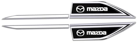 VALBEL 3D car Sticker Autoabzeichen Emblem, für Mazda 3 5 6 323 626 CX-3 CX-4 CX-5 CX-7 CX-9 Axela 6 RX8 7 MX3 3D Metall Chrom Selbstklebende Logo Emblem Außendekoration Zubehör