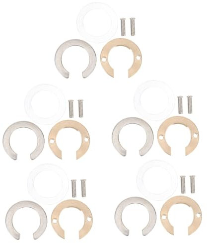 Healeved 5sets Kitchen Faucet Parts Brass Nut Washer Tap Back Nut Lock for Tap Fitting Kit