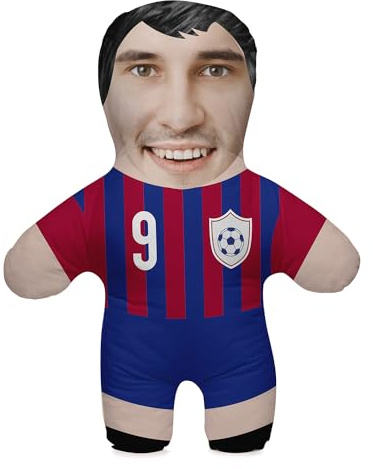 Kissen mit eigenem Foto Personalisiertes Lustiges Fotogeschenk mit eigenem Gesicht Bedruckt 45 cm Hoch Body Körper Foto-Kissen zum Geburtstag Valentinstag Motiv Fotokissen Fußballspieler [091]