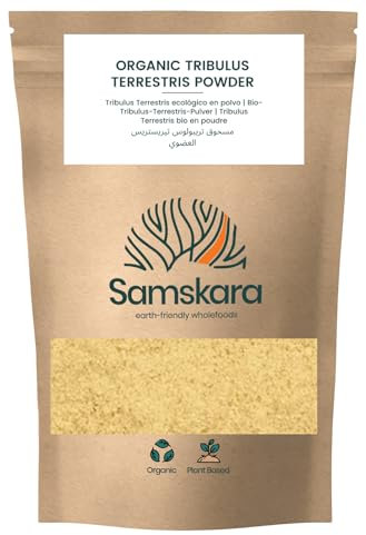 Tribulus Terrestris Gokshura en Polvo 150g | Samskara | Impulsa Testosterona y Equilibrio Hormonal | Tribulus Maca Zinc | 100% Natural y Ayurvédico | Ideal para Batidos y Tés | Frescura Garantizada