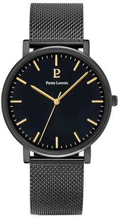 Pierre Lannier - Montre Essential - Quartz Mouvement de Montre - Epaisseur du boîtier: 7.95 mm - Largeur du boîtier: 40.5 mm - Acier Inoxydable - 5 ATM
