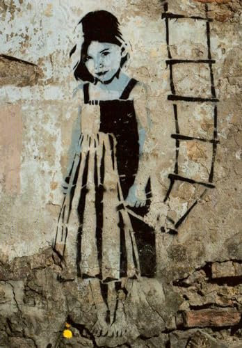 Tushita Kunstpostkarte Little Girl Streetart