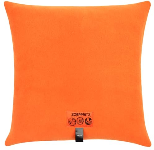 Zoeppritz Soft-Fleece-Kissenbezug mit unverwechselbarem Cashmere Handfeel, Farbe: 245 Amber, pflegeleicht, Allergiker geeignet, Maße: 50 x 50 cm, 702291-245-50x50