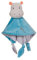 Gipsy Toys – Carre Doudou Hippopotame – Gamme « Bamboo » - 24 CM S/Carte – Bleu ET Gris– 1ER Age