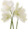 BQEE Künstliche Amaryllis Blumen, 54,6 cm, rot, weiß, rosa, 3 Stück, künstliche Lilien für Hochzeit, Zuhause, Büro, Hotel Dekor (weiß)