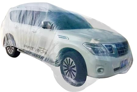 Autoabdeckung PE Wasserdicht. Vollgarage Autoplane für Regen Sonne Staub Schutz. PKW Abdeckplane Wetterfest, Faltgarage für Limousine und Kombi, 350 x 550 cm