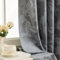 WONGS BEDDING Samtvorhang Grau Vorhang Blickdicht Samt Gardinen mit Ösen, Thermovorhang Vorhänge Verdunkelung 2 Stück 140 x 225 cm (BxH) für Wohnzimmer Schlafzimmer Deko