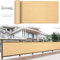 Balkon Sichtschutz Balkonabdeckung 75 x 650 cm HDPE Gewebe, Uv-Schutz, Wetterfest Sonnenschutz Balkon-Verkleidung mit Kabelbinder für Balkon Und Terrasse, Sandgelb
