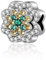 Wedanor Charme Kleeblatt vierblättrig Charms Anhänger 925 Sterling Silber Charm Pendant für Europäische Armbänder und Halsketten