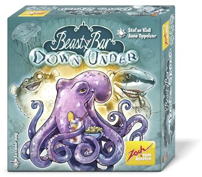 Zoch Beasty Bar Down Under - Taktisches Kartenspiel mit Meeresbewohnern, Drängeln & Spezialfähigkeiten, kompatibel mit Allen Beasty Bar Editionen, 2-4 Spieler ab 8 Jahren