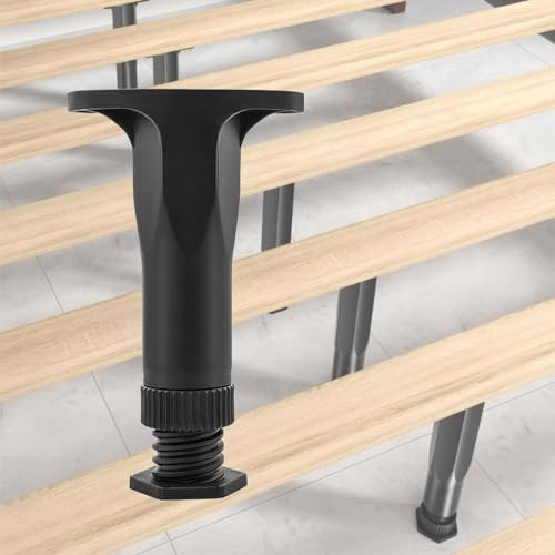 Générique Pied Réglable de Lit 1 Pièce Pieds de Support de Meubles Robustes Pied de Cadre de Lit Pied Réglable pour Cadre de Lit Cadre de Lit en Acier Ou Pied de Support de Latte en Bois (135-220 Mm)