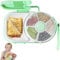NathrBTV Snackbox Kinder Mit Fächern Snack Spinner Wiederverwendbar Snackbox Zum Drehen Tragbare Aufbewahrungsbox Für Melonenkernbonbons (Mintgrün)