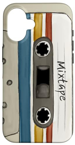 Retro Mixtape Aquarell Nostalgie Funky Oldschool Kassette Hülle für iPhone 16