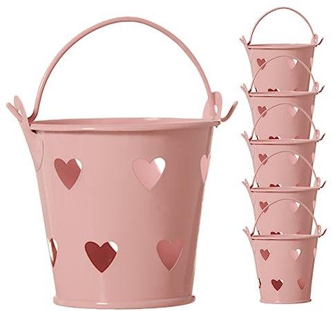 ABOOFAN Dekorativer Süßigkeiteneimer 6 Stück Metalleimer Mit Griff Für Snacks Make-up Stifte Partyzubehör