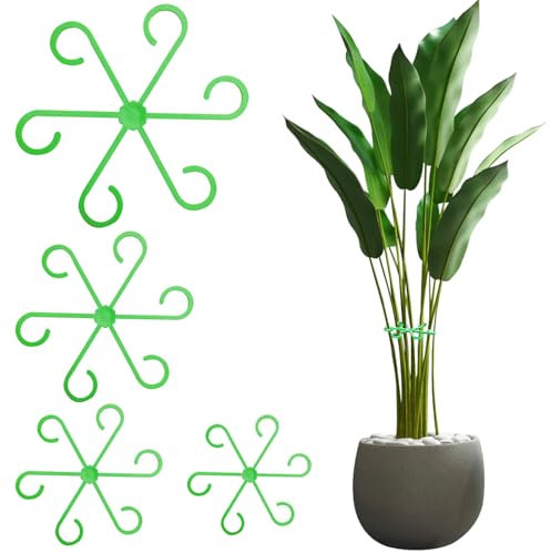 RoserRose Ensemble de Supports pour Plantes - 8 Support Plantes Interieur - Aide à Grimpante Monstera et Supports pour Plantes - Tuteurs pour Plantes d'Intérieur, Plantes Vivaces et Fleurs (4, Vert)