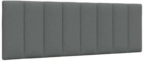 vidaXL Kopfteil-Kissen Hanko Dunkelgrau 120 cm Stoff, Kopfteilkissen, Kopfkissen, Lesekissen, Kopfteilpolster, Rückenkissen, Kissen-Kopfteil