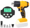 Gotrain Pistola de aire caliente compatible con batería Dewalt de 20 V, regulación de temperatura variable de 50 ℃ a 550 ℃, calentador rápido con indicador LED para despintar, soldar con 5 boquillas
