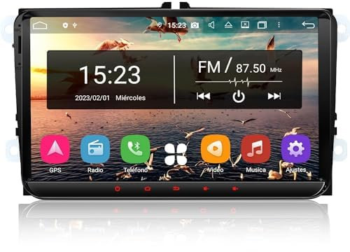 NUOTIAN 9’’ DAB Android 13 Autoradio für Golf 5/6, VW T5, Polo 6R, 4GB+64GB Wireless CarPlay, Android Auto, Built-in DAB, 2 Din, 8 Core, 4G, Navi, BT5.0, WiFi, USB, FM,TPMS,OBD2, Voice Control