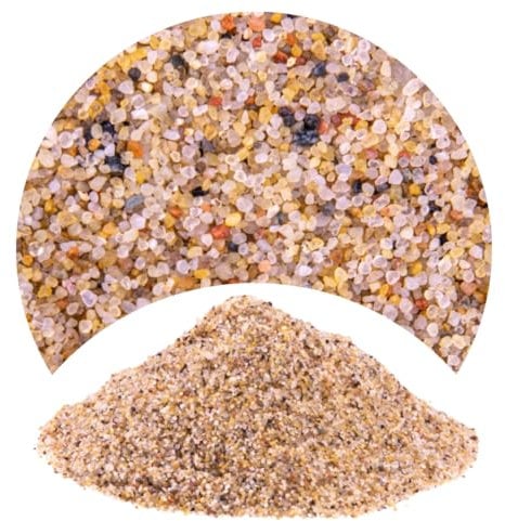 TD STONES Goldener Aquariensand Bernstein – 0,8-1,2mm Körnung – Feiner Bodengrund für Süß- & Meerwasseraquarien, Schonend für Empfindliche Fische Stabilisiert Ökosystem & Fördert Pflanzenwachstum 24kg