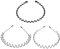 3 Stück Haarreifen Damen Männer, Zickzack Haarreif Welle Schwarz Frühling Haarreifen für Outdoor Sports Yoga Fitness