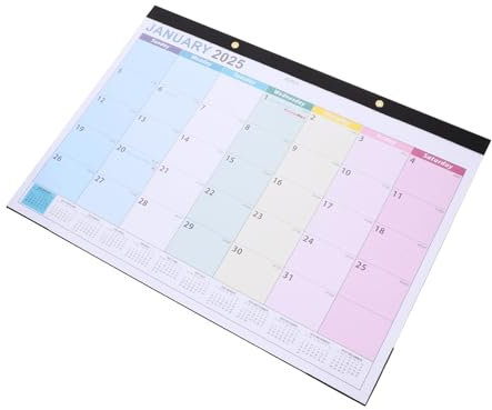 OFFSCH Wandkalender Monatskalender Englischer Kalender Stabiler Kalender Tageskalender Für Täglichen Gebrauch Haushaltskalender Für Wohnzimmer Und Arbeitszimmer