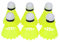 Culnflun Professional Servicable Nylon Badminton Shuttlecock -Anzug für Training und Club Match Indoor Outdoor Yellow 6pcs Set