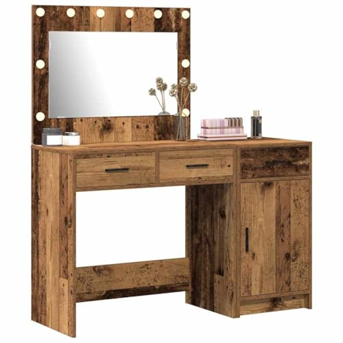 vidaXL Schminktisch 2 STK. Braun 40 x 41 x 75 cm Holzwerkstoff | Das rustikale Holzfinish gibt deinem Raum einen coolen Look,