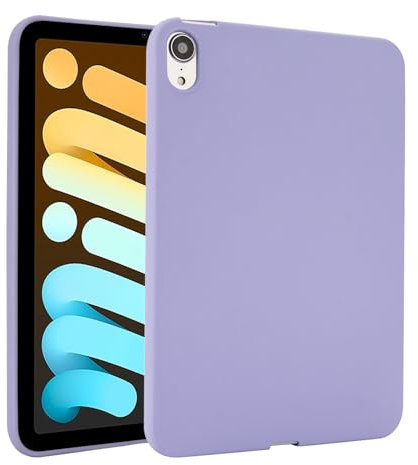 Tablet PC Case Funda delgada compatible con iPad Mini 7 (A17 Pro) 2024/Mini 6 8.3″, funda protectora flexible de TPU, funda ligera, resistente a golpes, cubierta trasera con protección de esquinas, fu