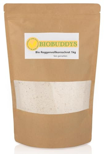Bio Roggenvollkornschrot fein – natürlich und Ideal für traditionelles Brotbacken - 1kg