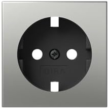 Gira 4920600 Abdeckung SCHUKO-Steckdose System 55 Edelstahl