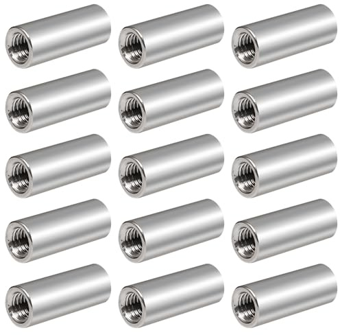 Pilikoll 15pcs Dadi Connettore Rotondo M8×30mm Manicotti Filettati Rotondi