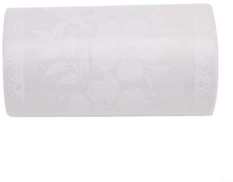 Opatiny 10 m Länge x 10 cm Breite PVC-Fenster-Türaufkleber, Blumenmuster, dekorative Bordüre in weiß und transparent
