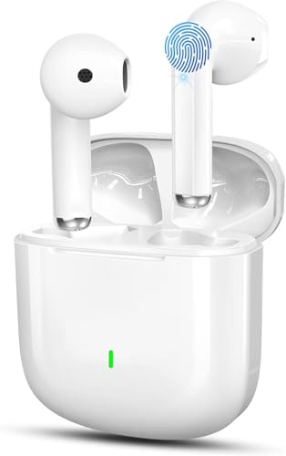 Wireless Earbuds,Bluetooth 5.4 Headphones in Ear buds with 4 ENC Noise Cancelling Mic Bluetooth Earphones,48H HiFi Stereo Deep Bass,IP8 Waterproof Touch Control Wireless Headphones for Android IOS