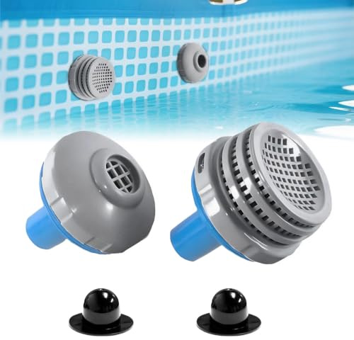 YOFHPT Pool Anschlussset 32mm, Pool Filter Anschluss mit 2 Innengewinde | Pool Zubehör Ersatzteile, Pool Hole Plug Set für In-te/Beswy Poolfilter