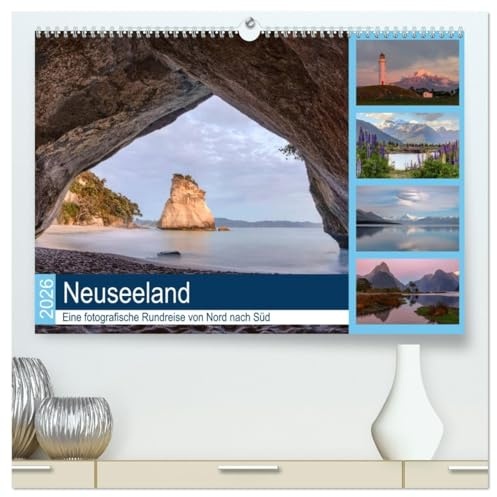 Neuseeland - Eine fotografische Rundreise von Nord nach Süd (hochwertiger Premium Wandkalender 2026 DIN A2 quer), Kunstdruck in Hochglanz: Ein ... dieser Erde - Neuseeland! (CALVENDO Orte)
