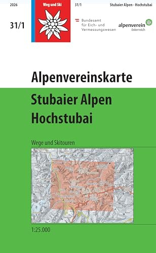 Alpenvereinskarte: Stubaier Alpen, Hochstubai